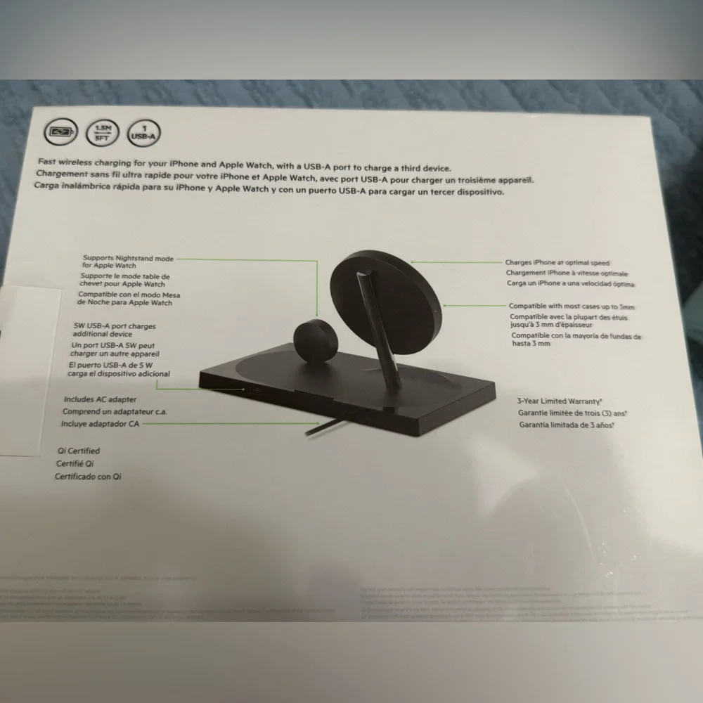 Belkin Black Wireless Charging Dock for iPhone + Apple Watch